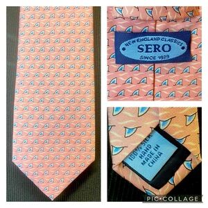 SERO Silk Shark Fin Tie - Pink